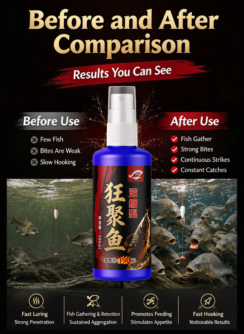 Freshwater Lake Fishing Attractant Spray