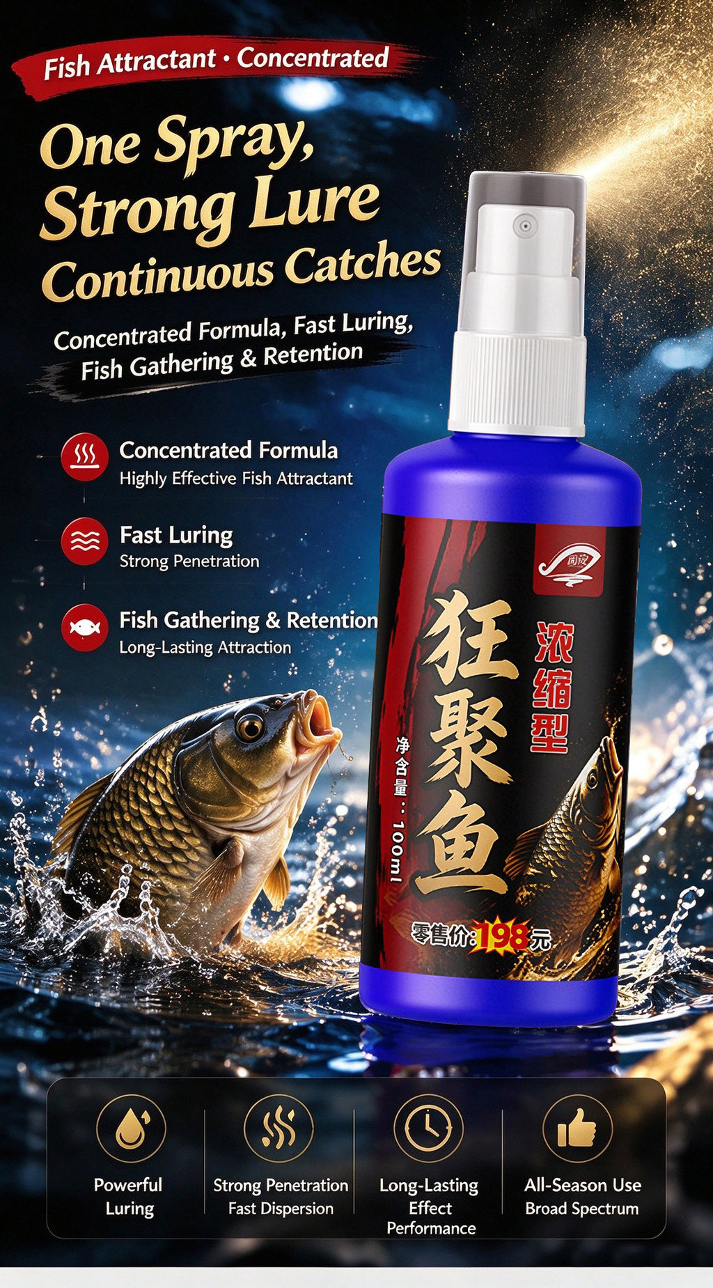 Freshwater Lake Fishing Attractant Spray
