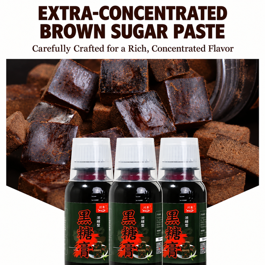 Brown Sugar Paste & DMPT Fish Attractant – Fishing Bait Additive for Wild and Commercial Pond Fishing