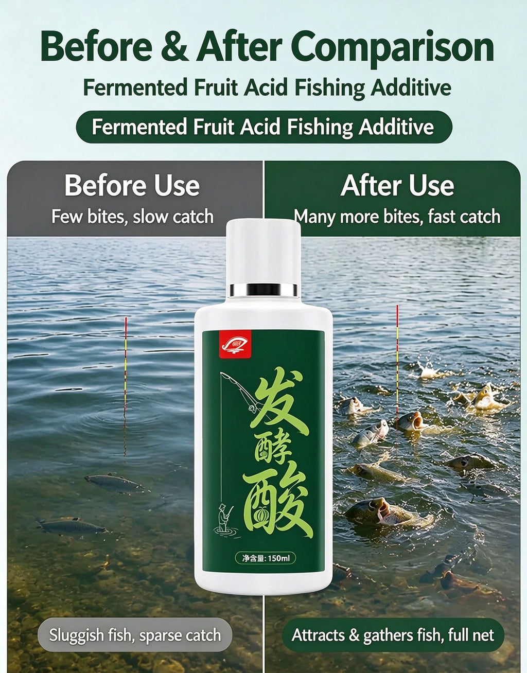 Fermented Acid Fish Attractant – 100 ml | Freshwater Fishing Bait Additive