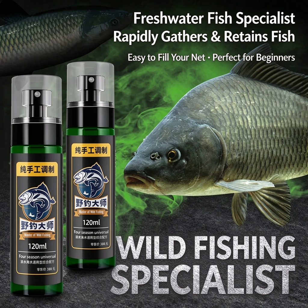 Fish Attractant Bait Additive for Tilapia & Topmouth Culter – Commercial Ponds & Wild Fishing